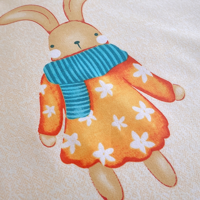 91家纺网 家纺一手货源 找家纺 梧桐树 2025新款轻奢新疆棉加厚磨毛四件套 森林小兔