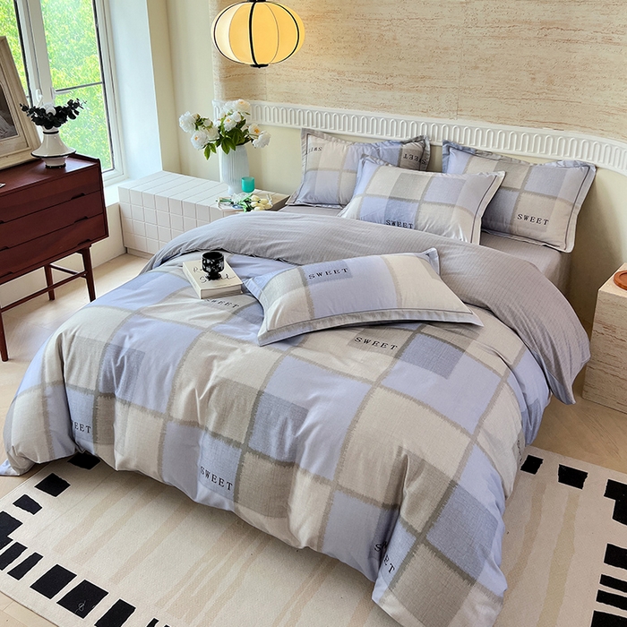 91家纺网 家纺一手货源 找家纺 梧桐树 2025新款轻奢新疆棉加厚磨毛四件套 09北欧风格