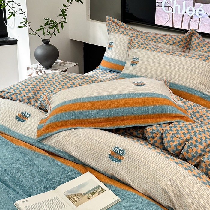 91家纺网 家纺一手货源 找家纺 梧桐树 2025新款轻奢新疆棉加厚磨毛四件套 朗逸