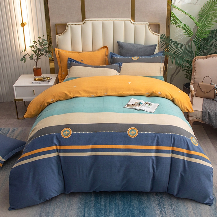 91家纺网 家纺一手货源 找家纺 梧桐树 2025新款轻奢新疆棉加厚磨毛四件套 莫奈