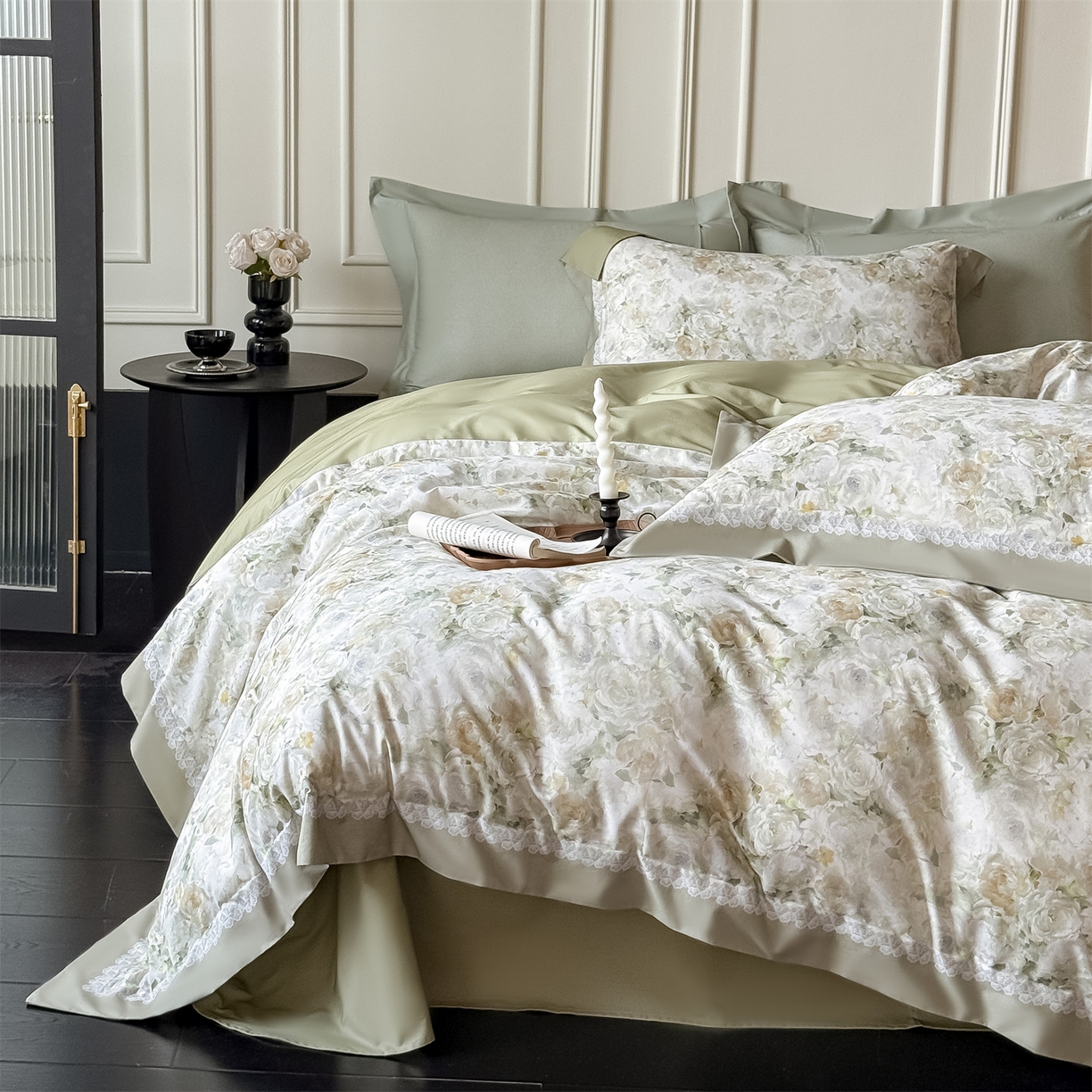 91家纺网 家纺一手货源 找家纺 朵希曼 2026新款全棉纯棉大版陶瓷磨毛四件套 伊芙