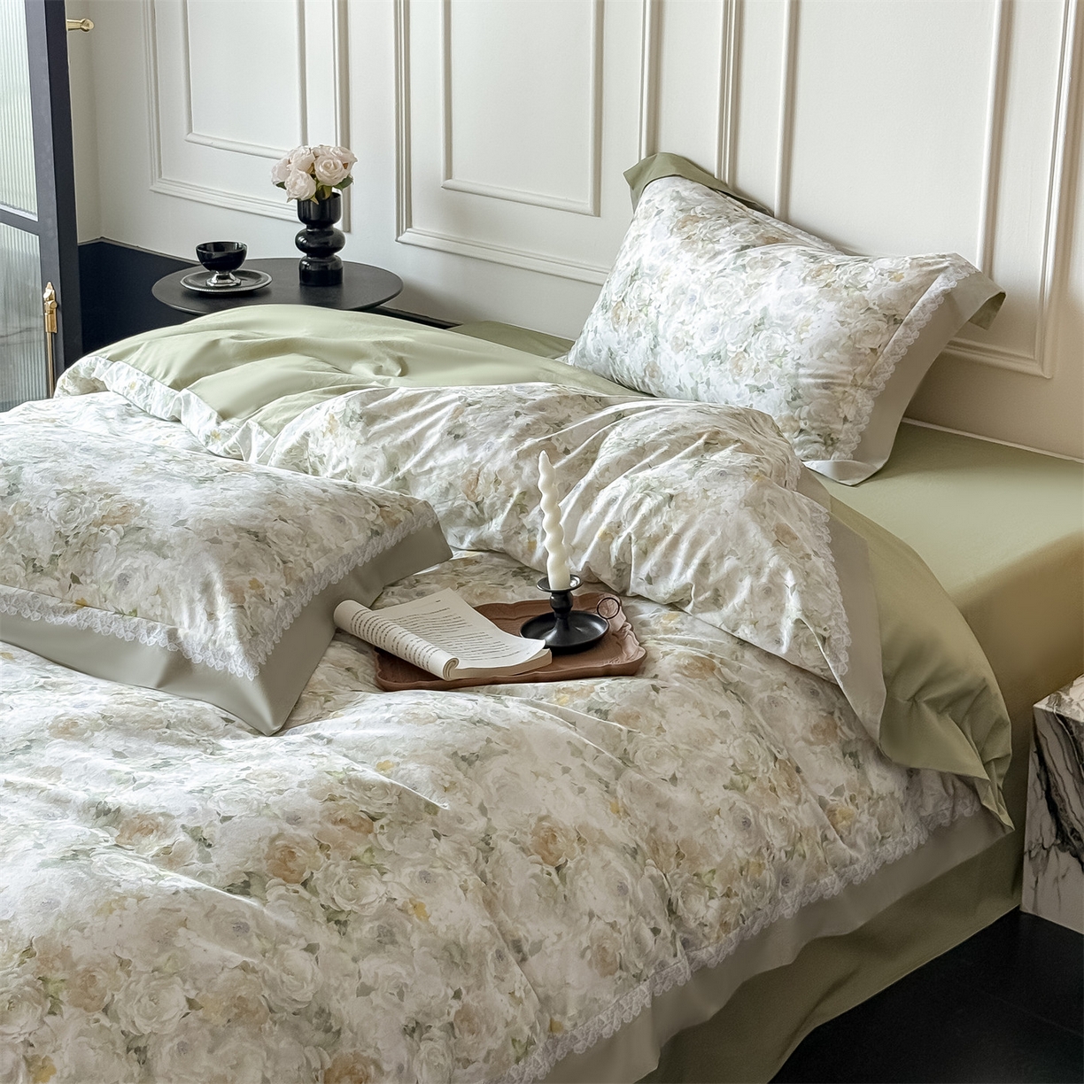 91家纺网 家纺一手货源 找家纺 朵希曼 2026新款全棉纯棉大版陶瓷磨毛四件套 伊芙