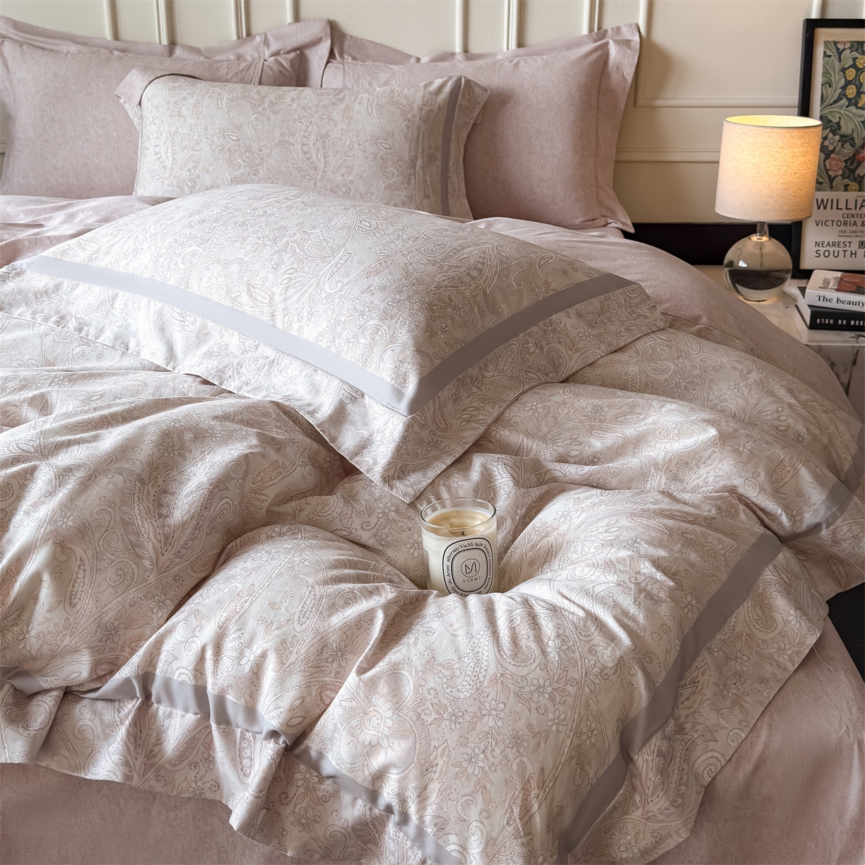 朵希曼 2026新款全棉纯棉大版陶瓷磨毛四件套 伊莎贝尔