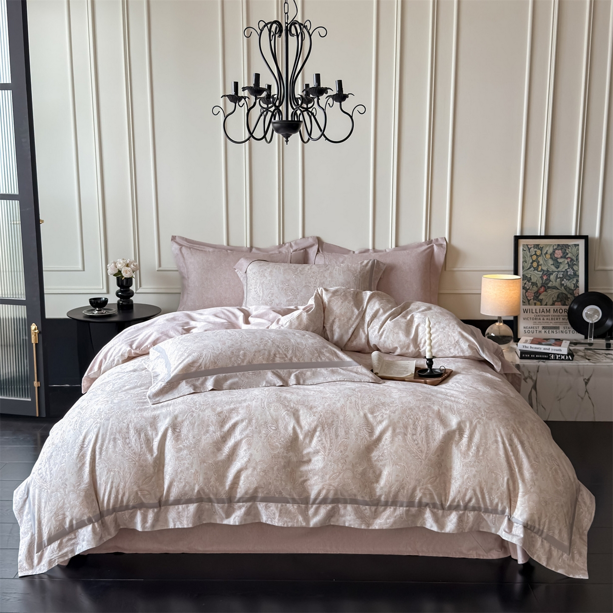 91家纺网 家纺一手货源 找家纺 朵希曼 2026新款全棉纯棉大版陶瓷磨毛四件套 伊莎贝尔