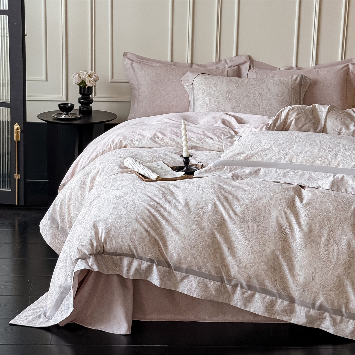 91家纺网 家纺一手货源 找家纺 朵希曼 2026新款全棉纯棉大版陶瓷磨毛四件套 伊莎贝尔