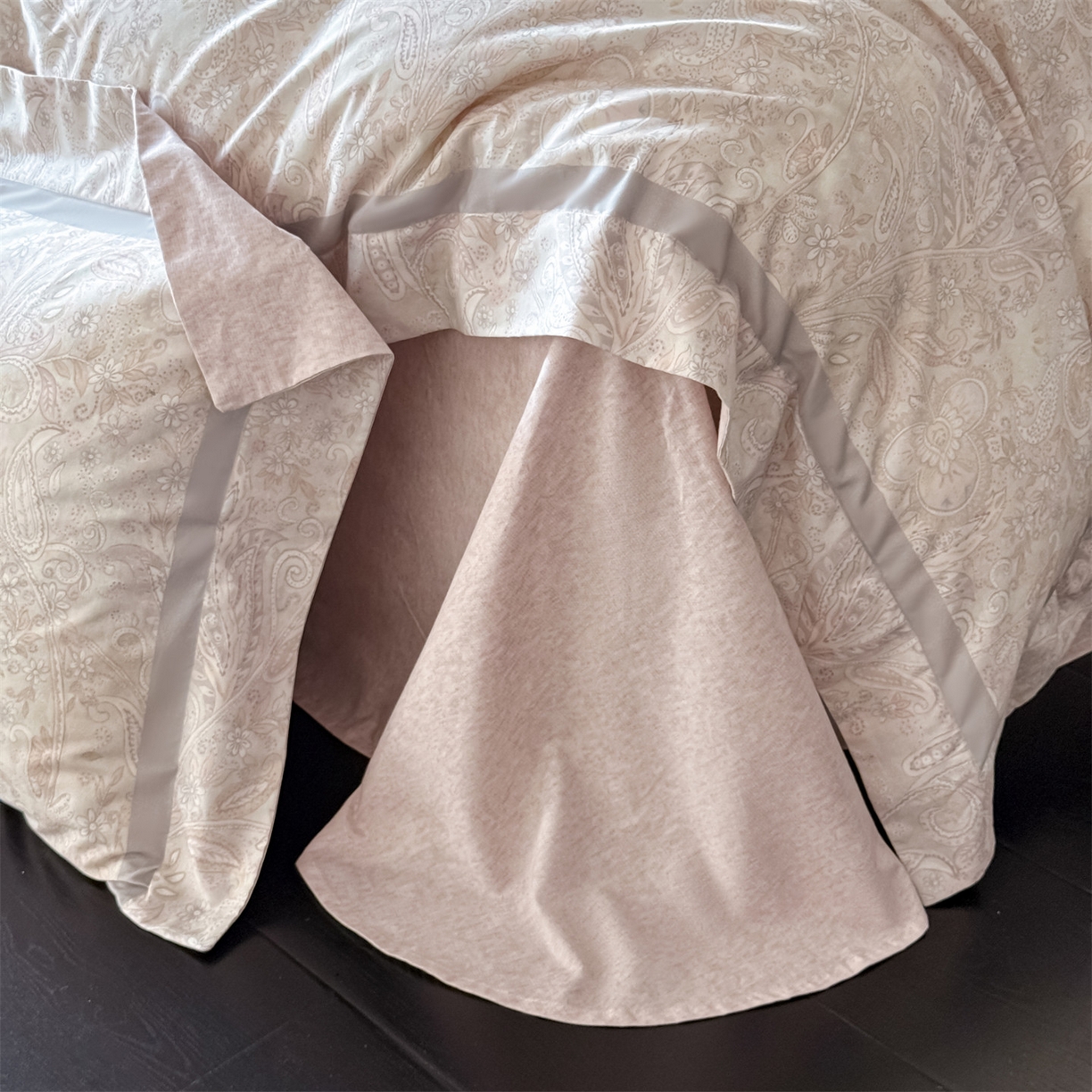 91家纺网 家纺一手货源 找家纺 朵希曼 2026新款全棉纯棉大版陶瓷磨毛四件套 伊莎贝尔