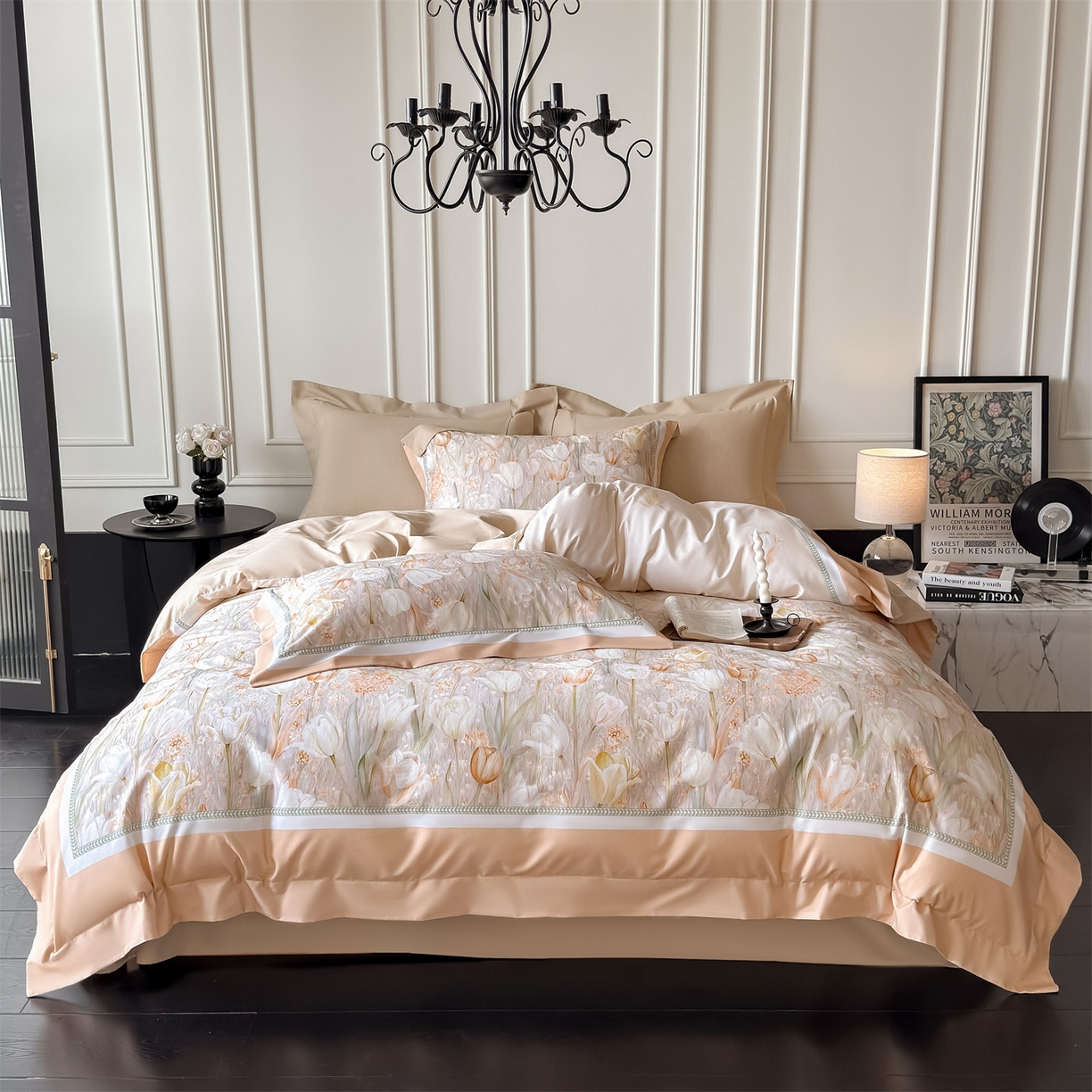 91家纺网 家纺一手货源 找家纺 朵希曼 2026新款全棉纯棉大版陶瓷磨毛四件套 尤娜  玉