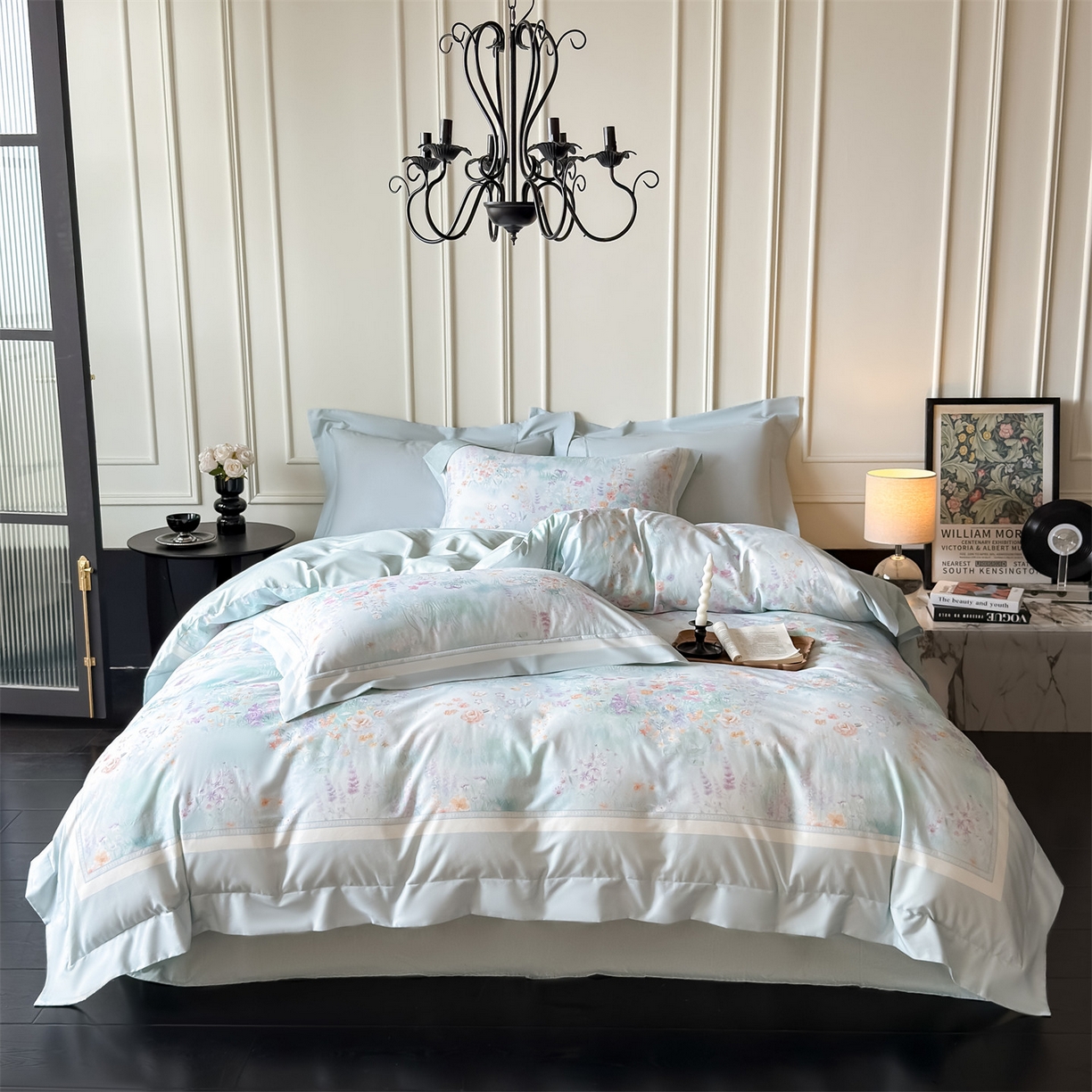 91家纺网 家纺一手货源 找家纺 朵希曼 2026新款全棉纯棉大版陶瓷磨毛四件套 云梦