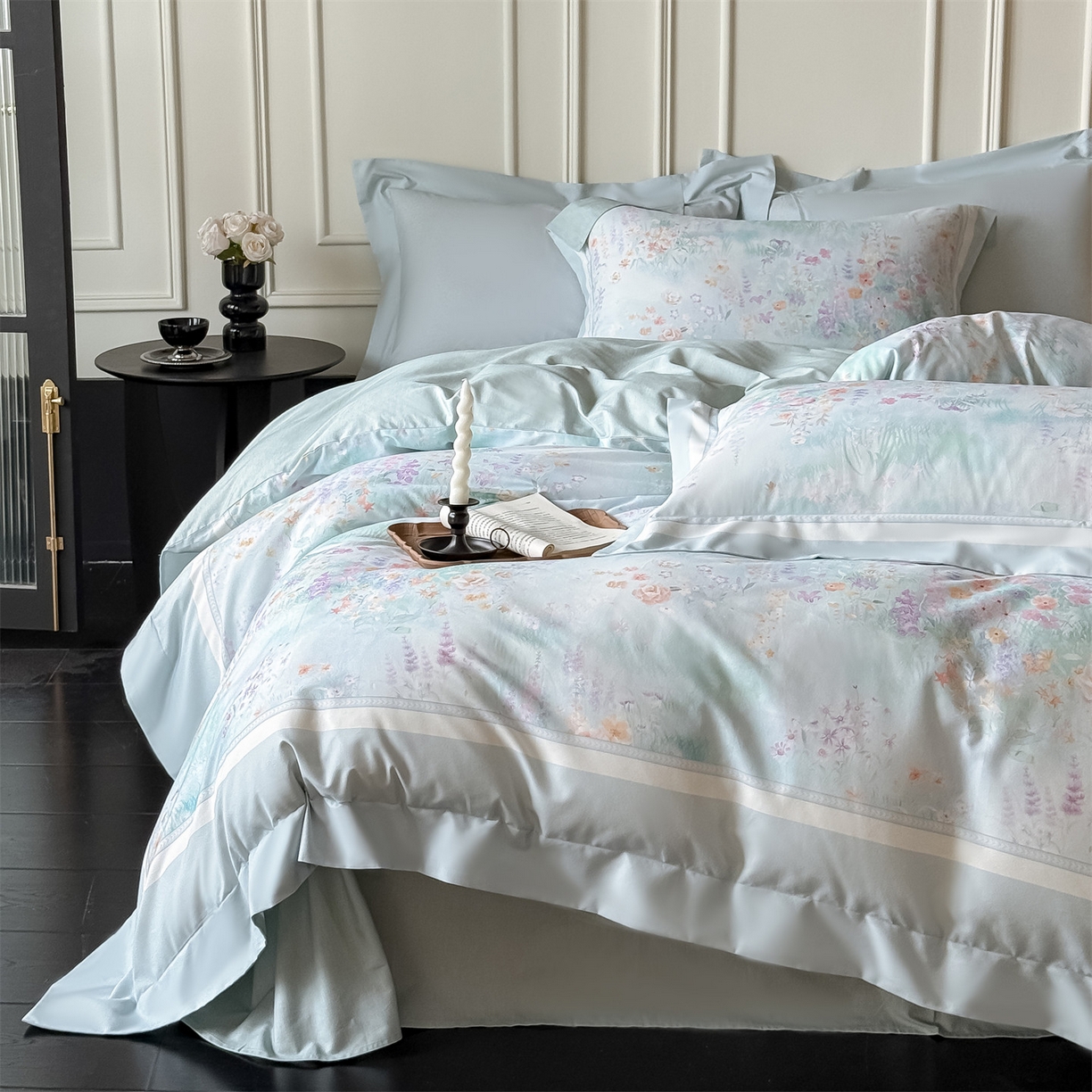 91家纺网 家纺一手货源 找家纺 朵希曼 2026新款全棉纯棉大版陶瓷磨毛四件套 云梦