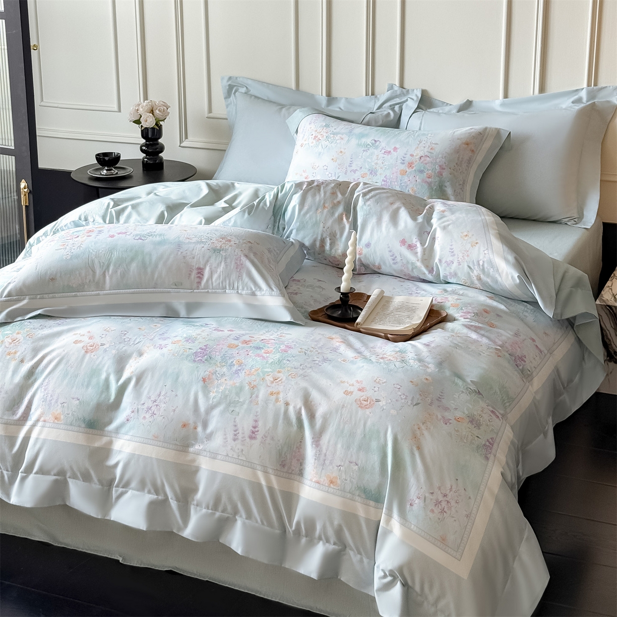 91家纺网 家纺一手货源 找家纺 朵希曼 2026新款全棉纯棉大版陶瓷磨毛四件套 云梦