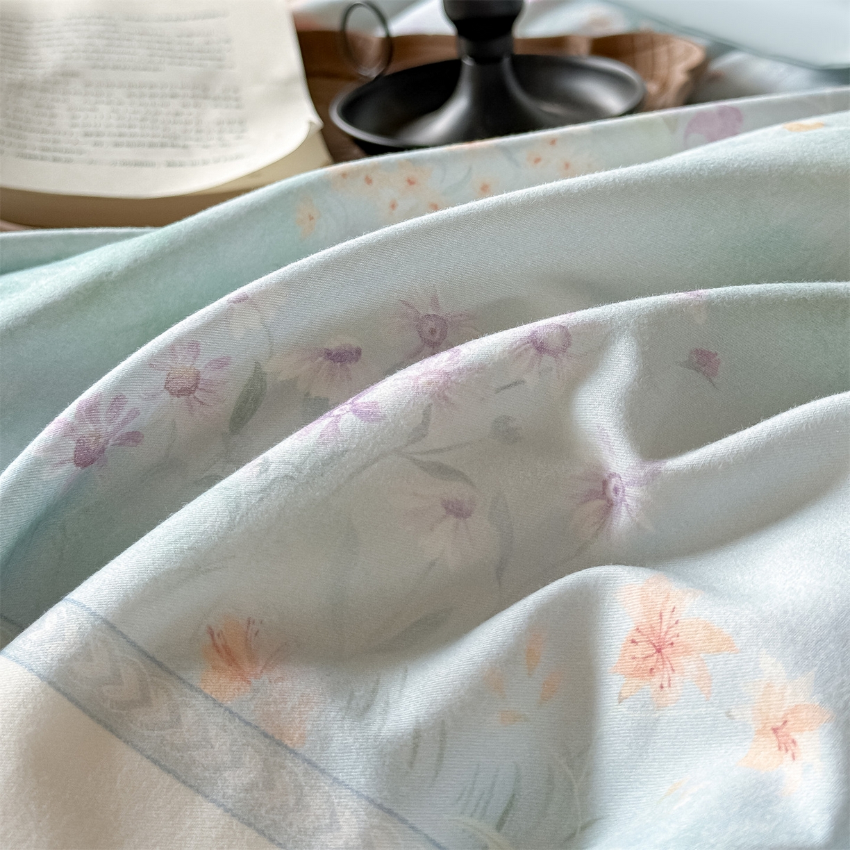 91家纺网 家纺一手货源 找家纺 朵希曼 2026新款全棉纯棉大版陶瓷磨毛四件套 云梦