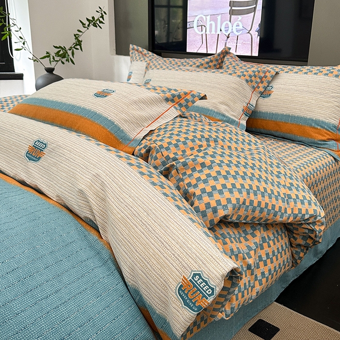 91家纺网 家纺一手货源 找家纺 梧桐树 2025新款轻奢新疆棉加厚磨毛四件套 朗逸