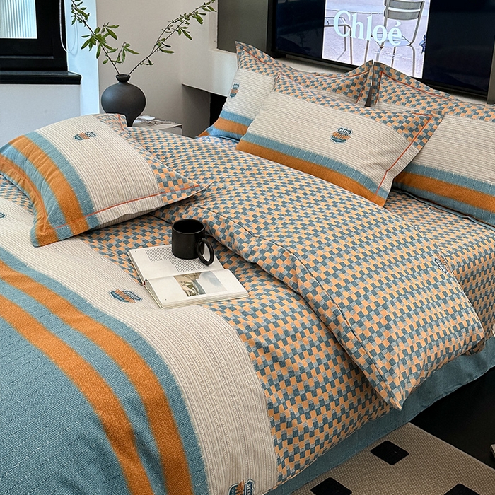 91家纺网 家纺一手货源 找家纺 梧桐树 2025新款轻奢新疆棉加厚磨毛四件套 朗逸