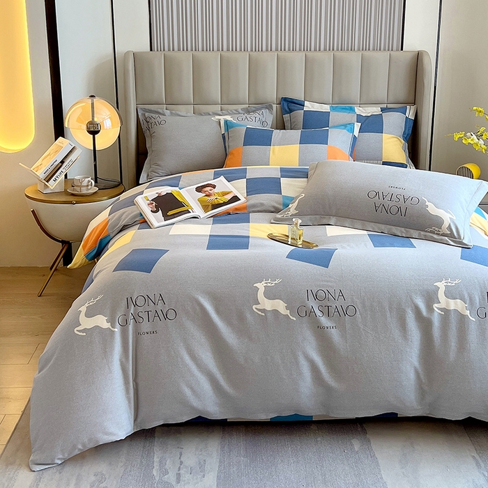 91家纺网 家纺一手货源 找家纺 梧桐树 2025新款轻奢新疆棉加厚磨毛四件套 乐享生活