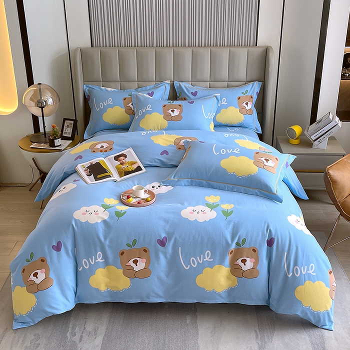 梧桐树 2025新款轻奢新疆棉加厚磨毛四件套 趣萌