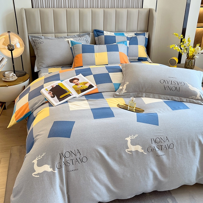 91家纺网 家纺一手货源 找家纺 梧桐树 2025新款轻奢新疆棉加厚磨毛四件套 乐享生活