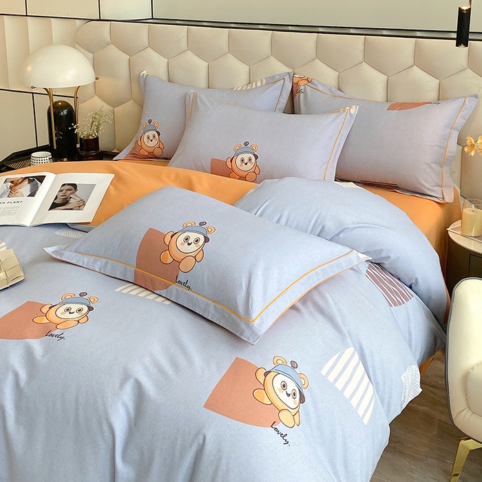 91家纺网 家纺一手货源 找家纺 梧桐树 2025新款轻奢新疆棉加厚磨毛四件套 皮皮鲁