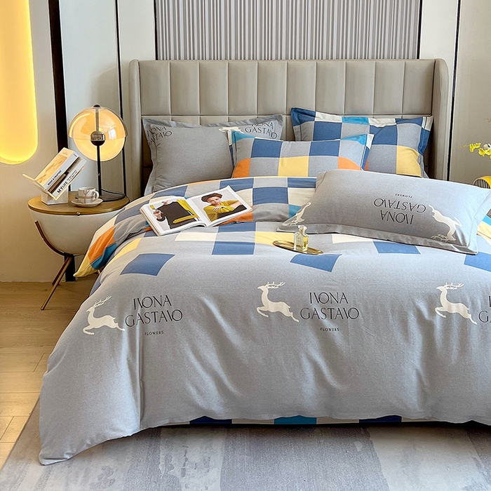 91家纺网 家纺一手货源 找家纺 梧桐树 2025新款轻奢新疆棉加厚磨毛四件套 乐享生活