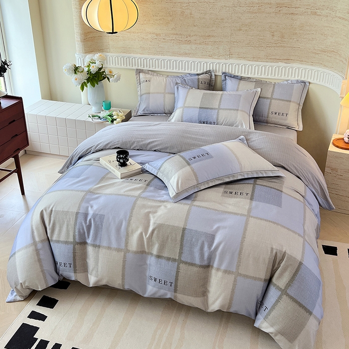 91家纺网 家纺一手货源 找家纺 梧桐树 2025新款轻奢新疆棉加厚磨毛四件套 09北欧风格