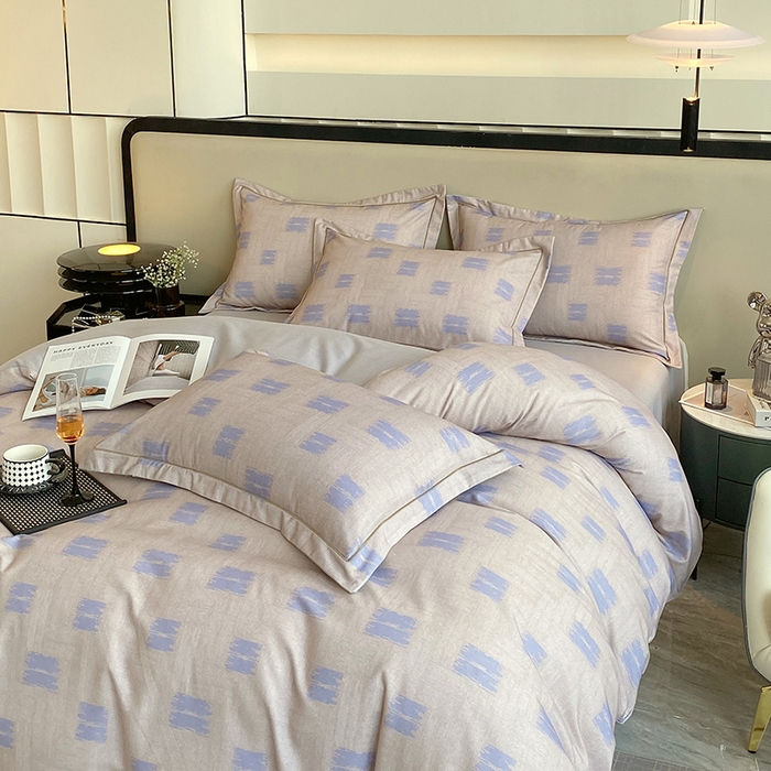 91家纺网 家纺一手货源 找家纺 梧桐树 2025新款轻奢新疆棉加厚磨毛四件套 清欢