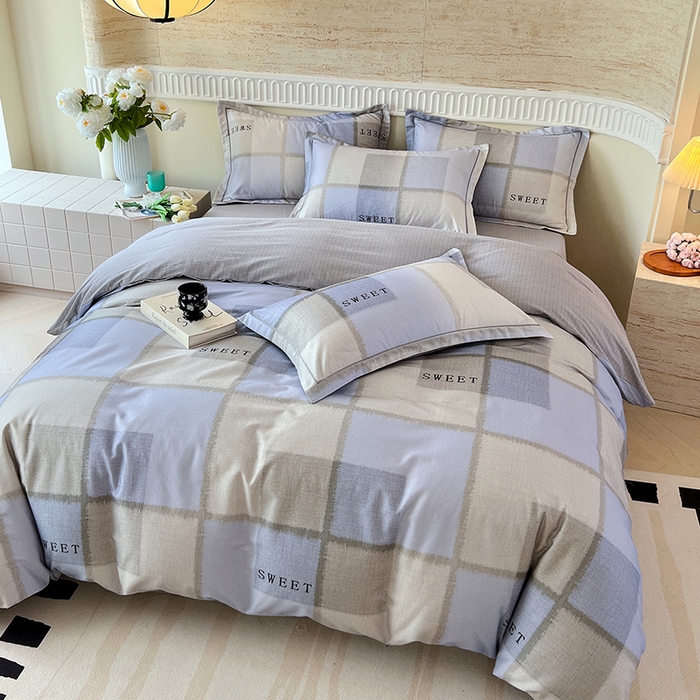 91家纺网 家纺一手货源 找家纺 梧桐树 2025新款轻奢新疆棉加厚磨毛四件套 09北欧风格