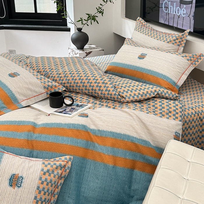 91家纺网 家纺一手货源 找家纺 梧桐树 2025新款轻奢新疆棉加厚磨毛四件套 朗逸