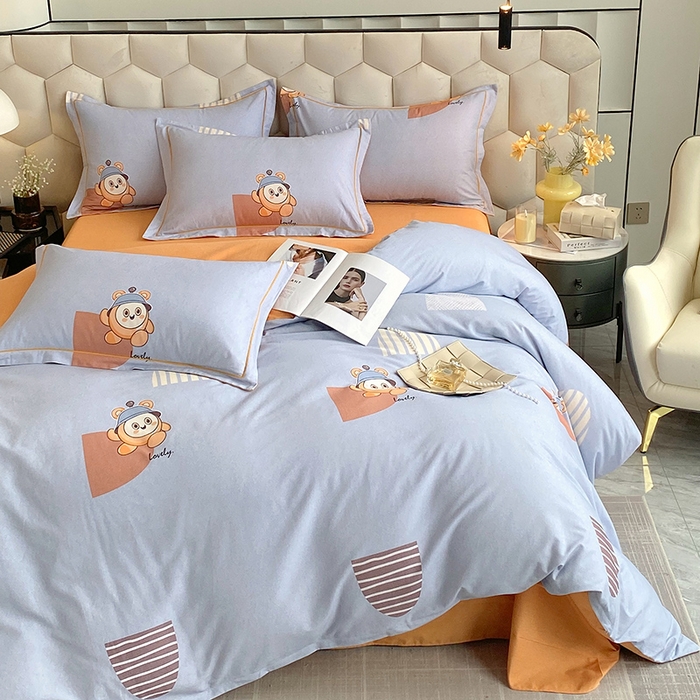 91家纺网 家纺一手货源 找家纺 梧桐树 2025新款轻奢新疆棉加厚磨毛四件套 皮皮鲁