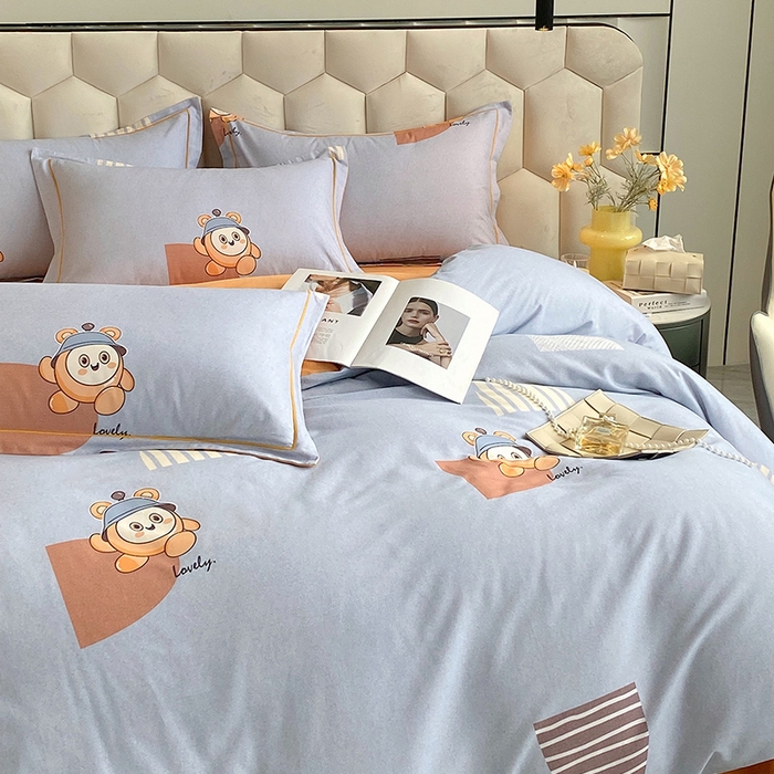 91家纺网 家纺一手货源 找家纺 梧桐树 2025新款轻奢新疆棉加厚磨毛四件套 皮皮鲁