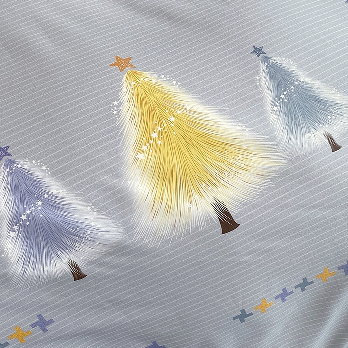 91家纺网 家纺一手货源 找家纺 梧桐树 2025新款轻奢新疆棉加厚磨毛四件套 林间小路