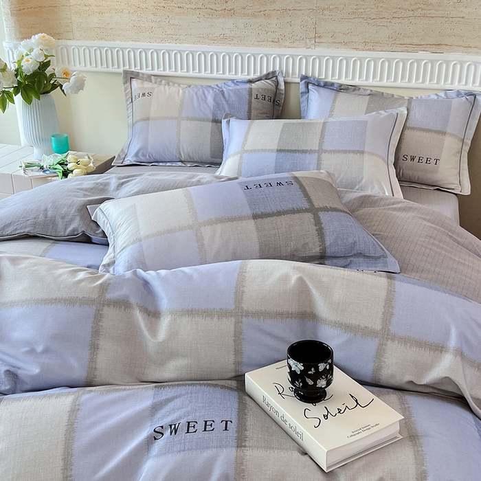 91家纺网 家纺一手货源 找家纺 梧桐树 2025新款轻奢新疆棉加厚磨毛四件套 09北欧风格