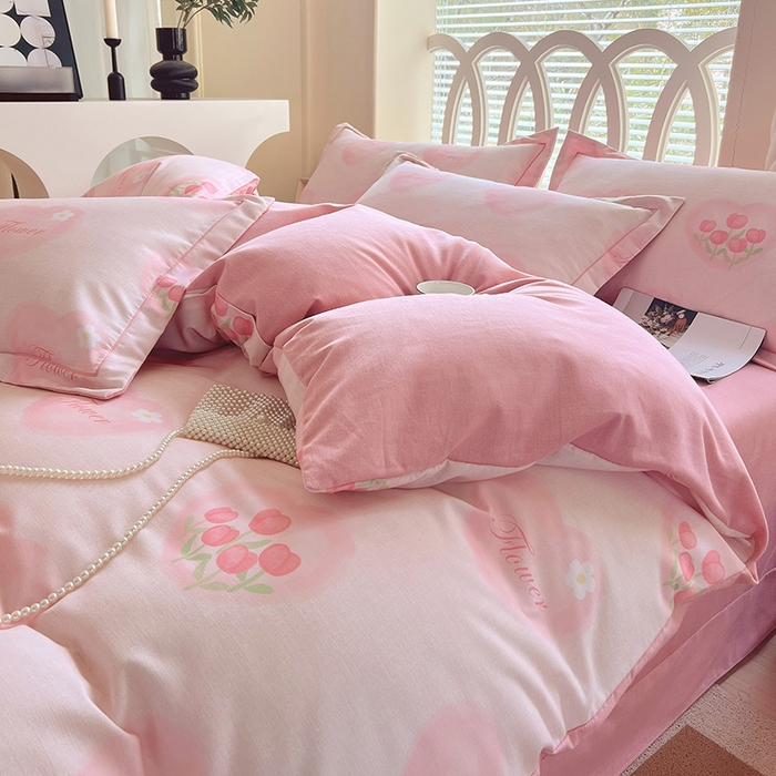 91家纺网 家纺一手货源 找家纺 梧桐树 2025新款轻奢新疆棉加厚磨毛四件套 漫妮