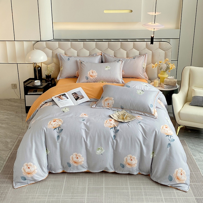 梧桐树 2025新款轻奢新疆棉加厚磨毛四件套 花田喜事