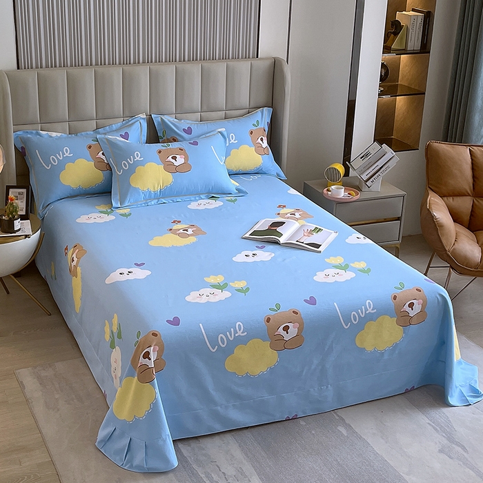 91家纺网 家纺一手货源 找家纺 梧桐树 2025新款轻奢新疆棉加厚磨毛四件套 趣萌