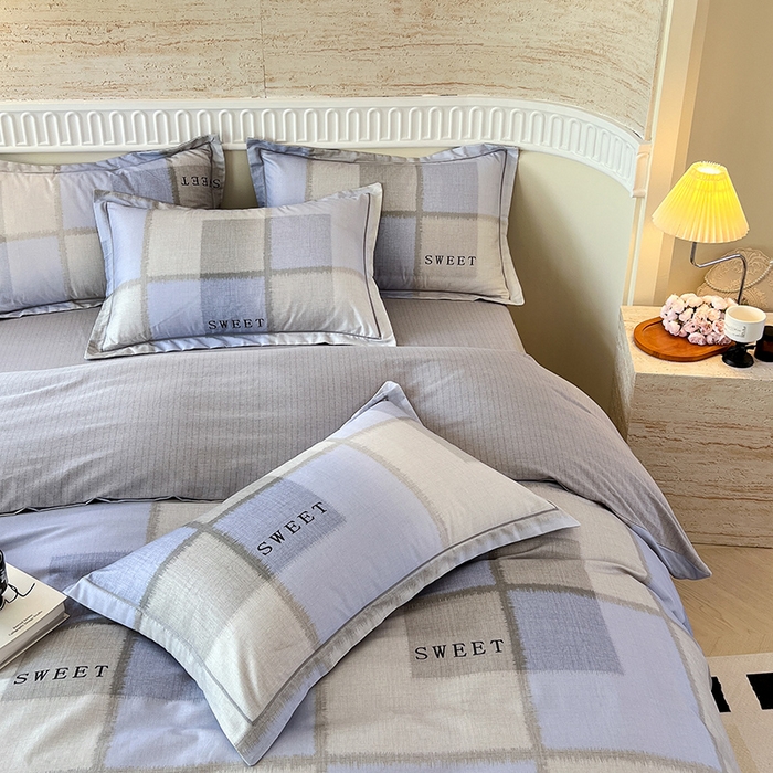 91家纺网 家纺一手货源 找家纺 梧桐树 2025新款轻奢新疆棉加厚磨毛四件套 09北欧风格