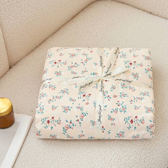 91家纺网 家纺一手货源 找家纺 （总）金泰莱 2025新款全棉纯棉小清新工艺款四件套