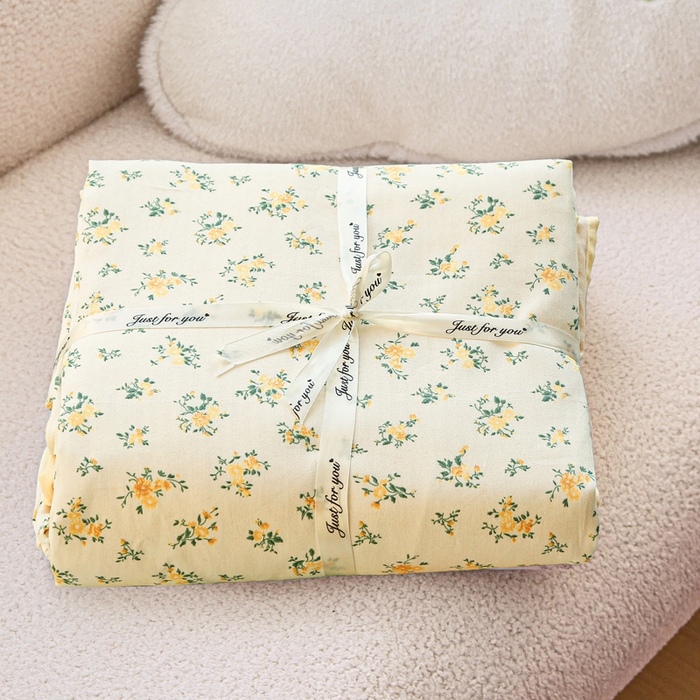 91家纺网 家纺一手货源 找家纺 （总）金泰莱 2025新款全棉纯棉小清新工艺款四件套