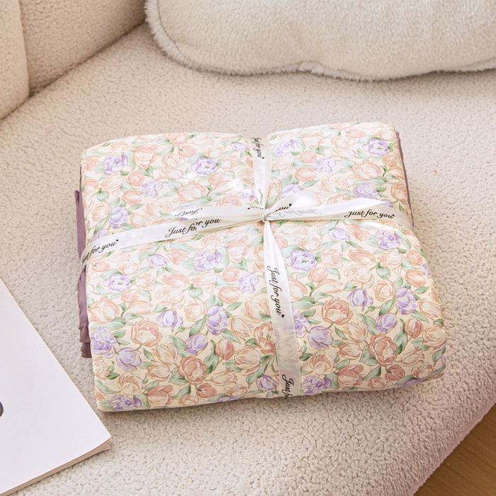 91家纺网 家纺一手货源 找家纺 （总）金泰莱 2025新款全棉纯棉小清新工艺款四件套