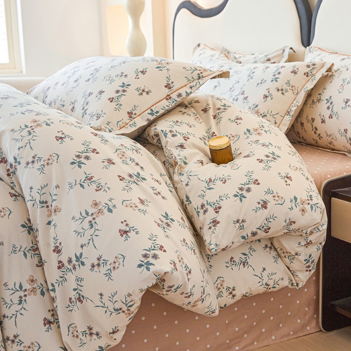 91家纺网 家纺一手货源 找家纺 （总）金泰莱 2025新款全棉纯棉小清新工艺款四件套