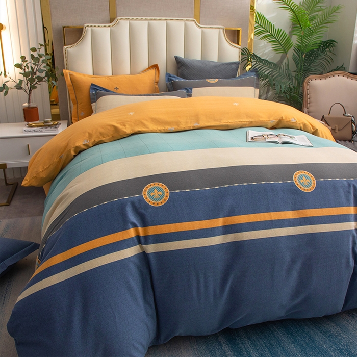 91家纺网 家纺一手货源 找家纺 梧桐树 2025新款轻奢新疆棉加厚磨毛四件套 莫奈