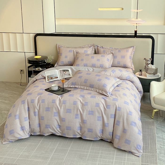 91家纺网 家纺一手货源 找家纺 梧桐树 2025新款轻奢新疆棉加厚磨毛四件套 清欢