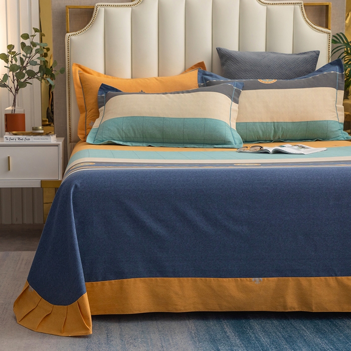 91家纺网 家纺一手货源 找家纺 梧桐树 2025新款轻奢新疆棉加厚磨毛四件套 莫奈