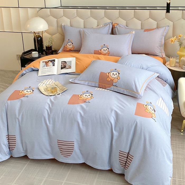 91家纺网 家纺一手货源 找家纺 梧桐树 2025新款轻奢新疆棉加厚磨毛四件套 皮皮鲁