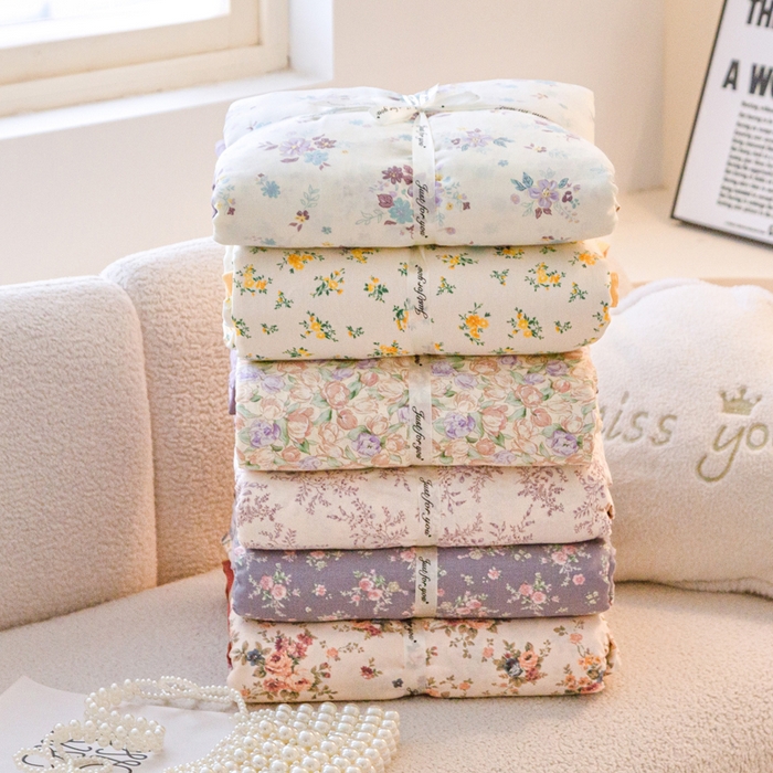 91家纺网 家纺一手货源 找家纺 （总）棉乐町家居 2025新款全棉纯棉小清新工艺款四件套