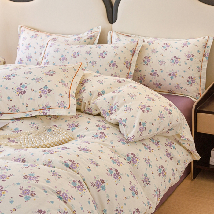 91家纺网 家纺一手货源 找家纺 （总）棉乐町家居 2025新款全棉纯棉小清新工艺款四件套