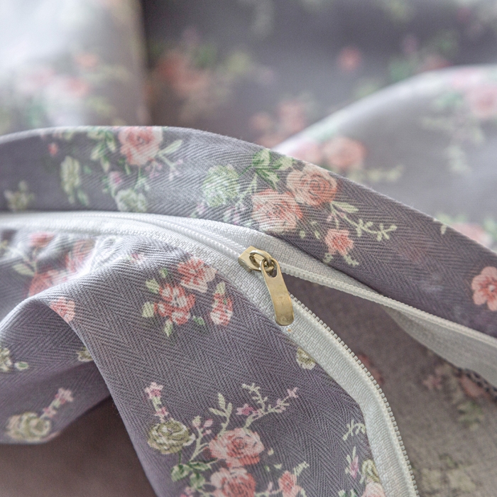 91家纺网 家纺一手货源 找家纺 棉乐町家居 2025新款全棉纯棉小清新工艺款四件套 梦幻紫兰