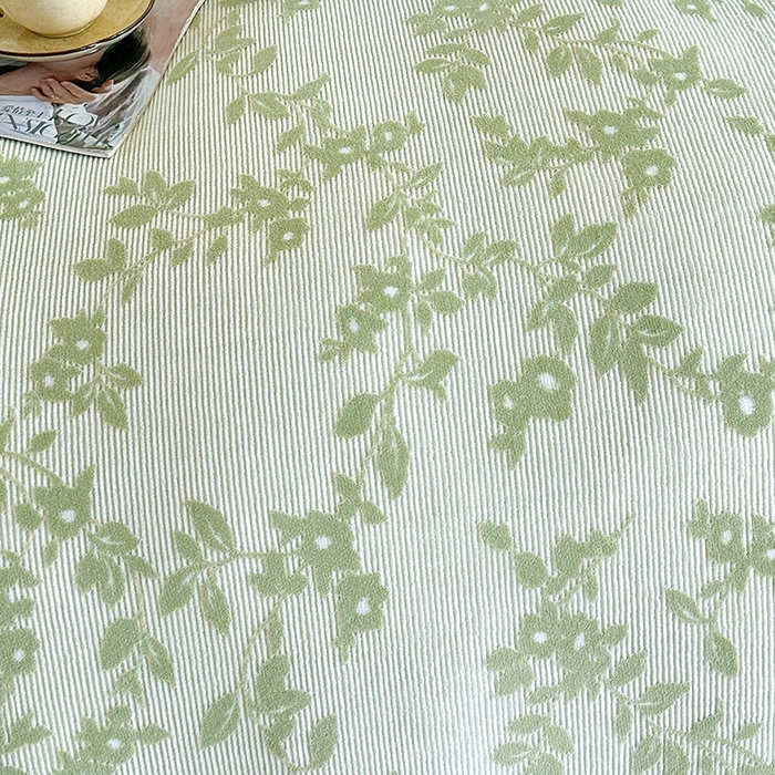 91家纺网 家纺一手货源 找家纺 爱洛 2025新款牛奶绒四件套牛奶绒雕花四件套纯色牛奶绒四件套 枫叶-绿