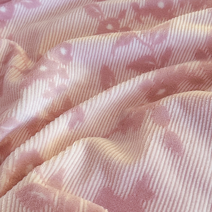 91家纺网 家纺一手货源 找家纺 爱洛 2025新款牛奶绒四件套牛奶绒雕花四件套纯色牛奶绒四件套 枫叶-粉