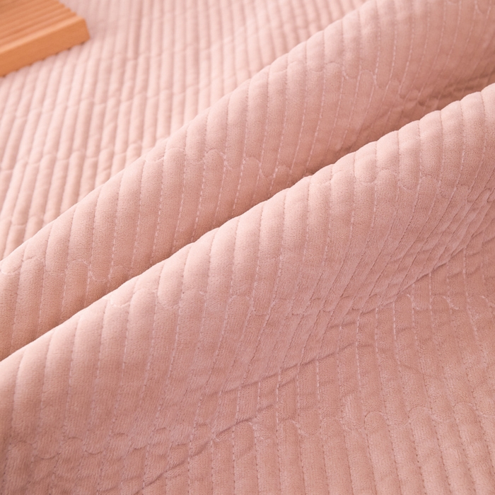 91家纺网 家纺一手货源 找家纺 沐纯家居 2025新款A类全棉纯棉色织水洗棉加婴儿绒双面可用床笠-暖绒系列 暖绒-柠檬粉