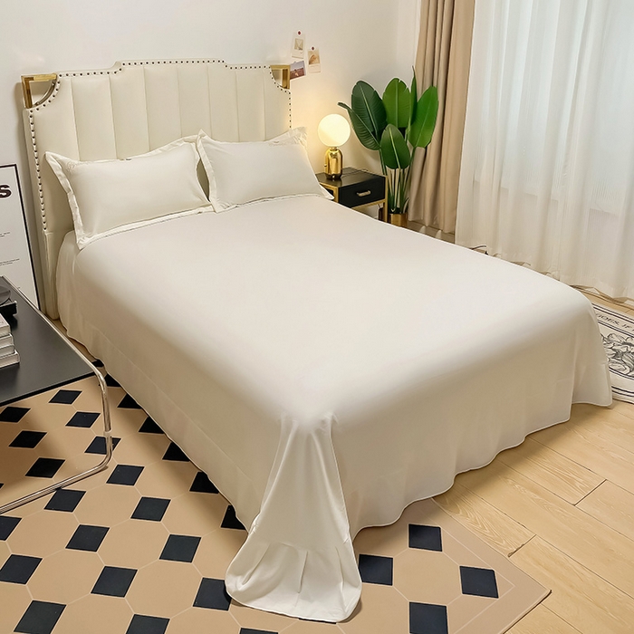 91家纺网 家纺一手货源 找家纺 （总）青泽家纺 2025新款水洗棉绣花磨毛四件套碳素磨毛床单款床笠款套件