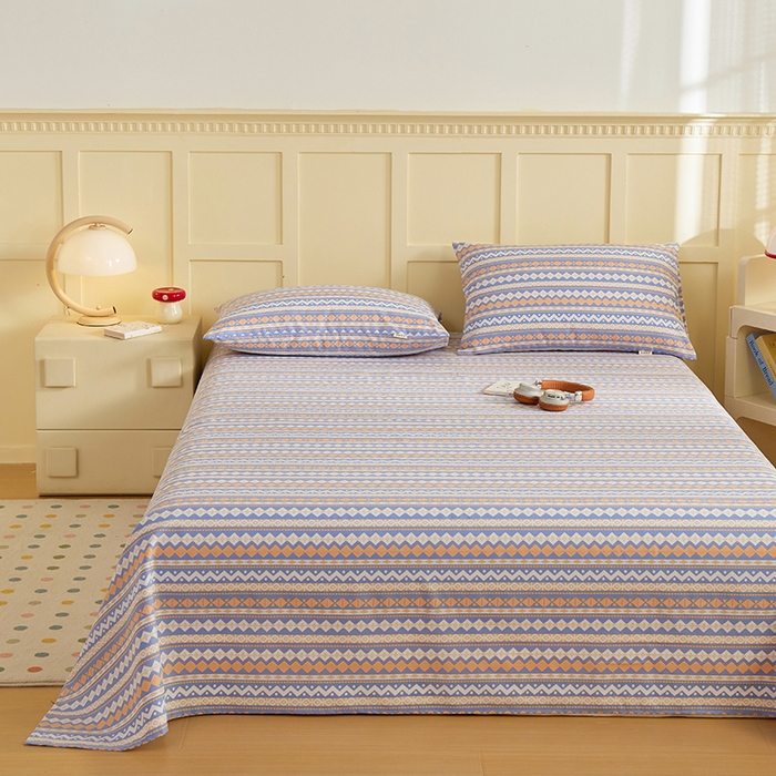 91家纺网 家纺一手货源 找家纺 （总）青泽家纺 2025年新款老粗布床单原棉三枚缎卡老粗布凉席三件套亚麻棉麻床单枕套